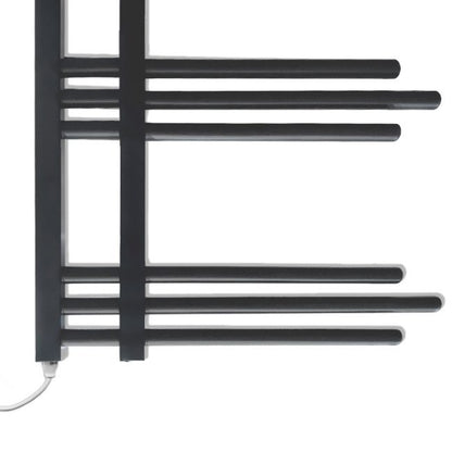 Matt Black Electric Heated Towel Rail Radiator 500mm x 900mm Straight Sydney Designer