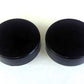 Black Cover Cap for Black Radiators For blanking plug and Air vent Covers Pairs