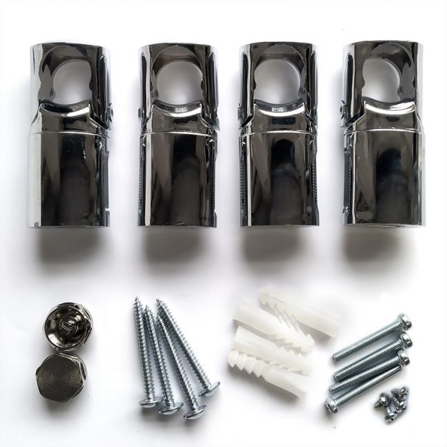 Clamp Brackets for Chrome Towel Rail Radiators Flat/Curved (19mm, 22mm ...