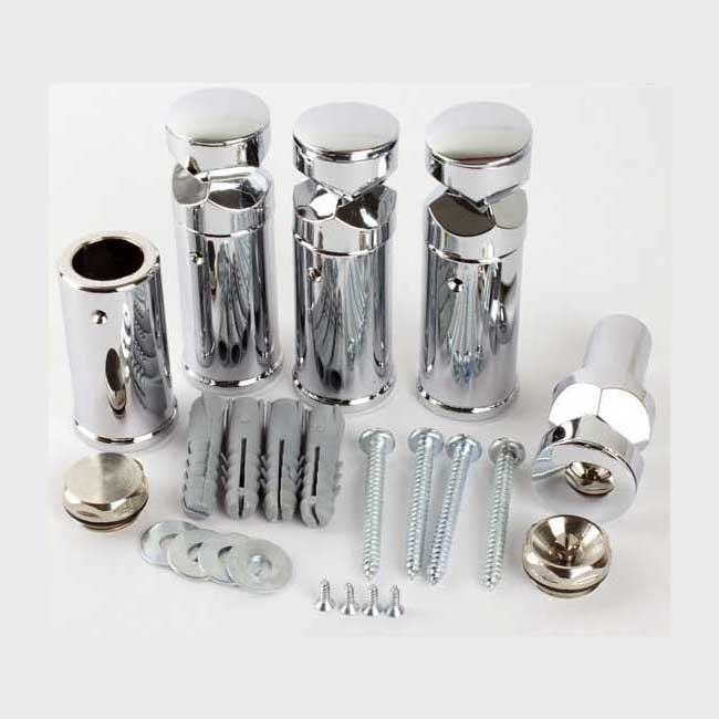 Replacement Mounting Universal Chrome Wall Brackets for Heated Towel Rail Radiator With Plugs