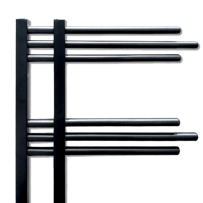 Matt Black Heated Towel Rail Radiator 500mm x 1200mm Straight Sydney Designer