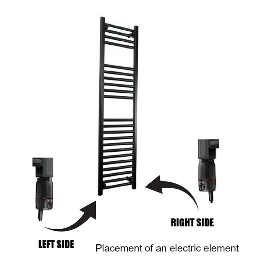 Thermostatic Heating Electric Element For Heated Towel Rail Radiator Black GT