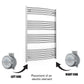 Terma MOA Electrical Towel Rail Radiator Heating Element With T-Pieces