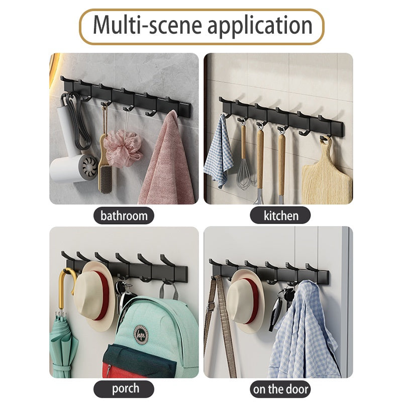 Adjustable Coat/Bathrobe Hooks Wall Mounted Hangers For Bathroom