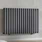 Designer 1020mm x 600mm Anthracite Gray Horizontal Single Column Radiator, 2370 BTU