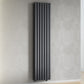 Designer 420mm x 1600mm Anthracite Gray Vertical Double Column Radiator, 4607 BTU