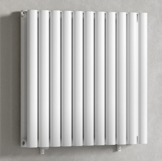 Designer 660mm x 600mm White Horizontal Double Column Radiator, 2851 BTU