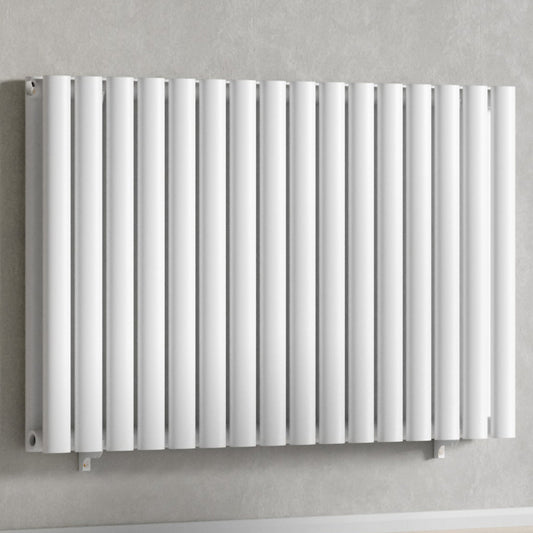 Designer 960mm x 600mm White Horizontal Double Column Radiator, 4147 BTU