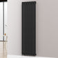 Designer 452mm x 1600mm Black Vertical Single Flat Panel Radiator, 2558 BTU