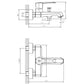 Bath Tap Wall Mounted Faucet Modern Brass Chrome Mixer For Bathroom