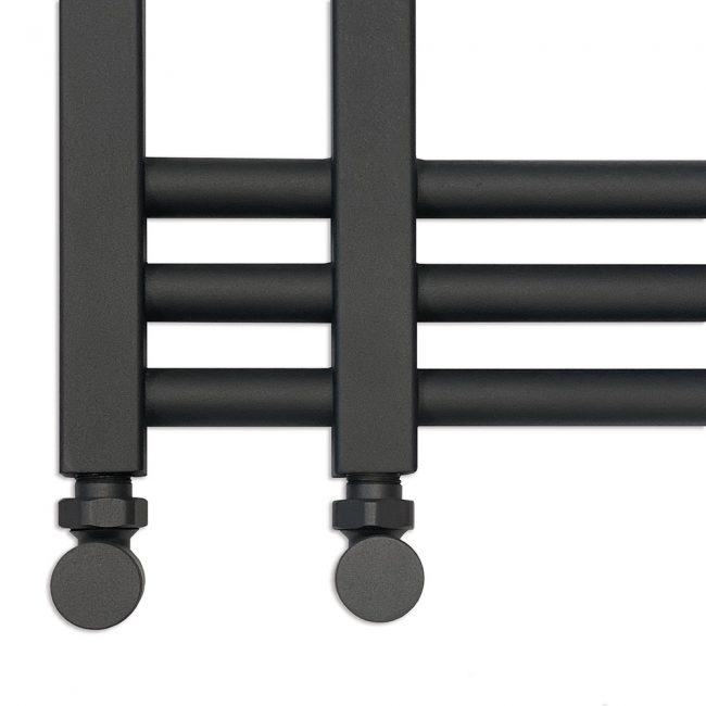 Anthracite Grey Heated Towel Rail Radiator 500mm x 900mm Straight Sydney Designer