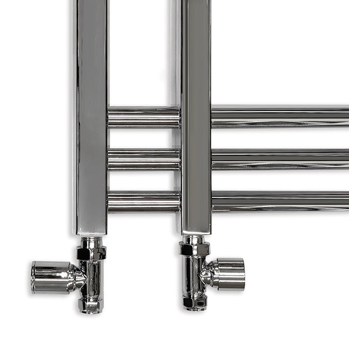 Chrome Heated Towel Rail Radiator 500mm x 1200mm Straight Sydney Designer